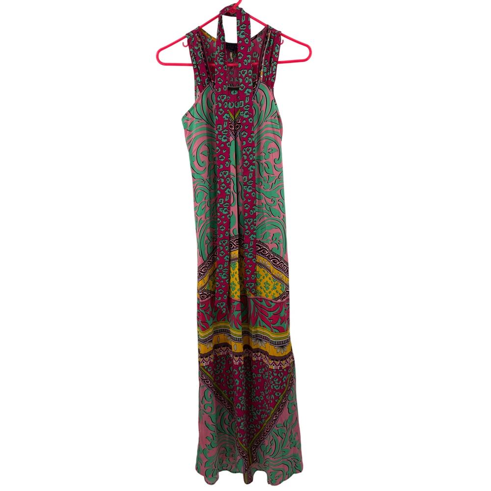 Hale Bob Dress Women’s XXS NWT midi/maxi paisley geo animal boho bohemian